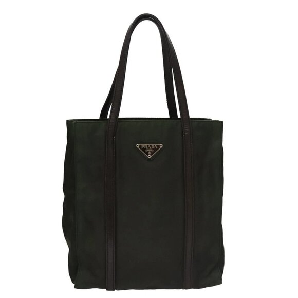 PRADA Hand Bag Nylon Khaki Auth - Picture 1 of 16